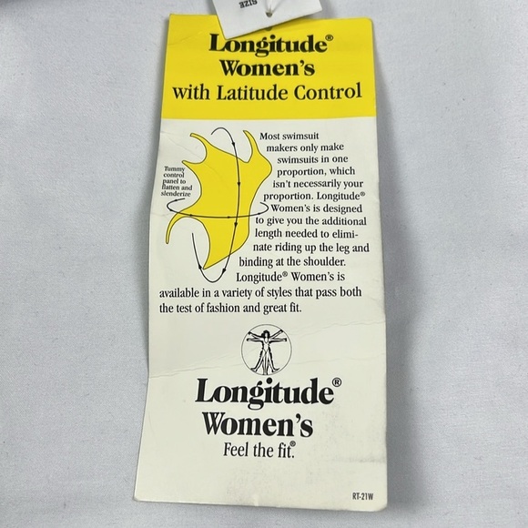 New Longitude Women’s 24W One Piece Tummy Control Swimsuit Built-in Bra - Picture 12 of 13